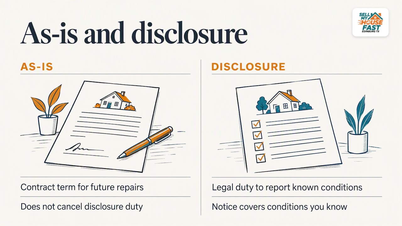 As-is repair terms contrasted with disclosure duties